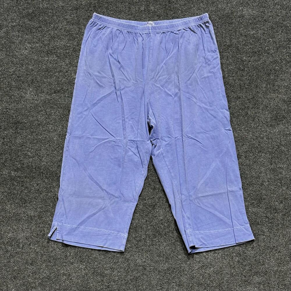 Fresh Produce Capri Pants Womens XXL Blue Cotton Pull On USA Casual Lounge